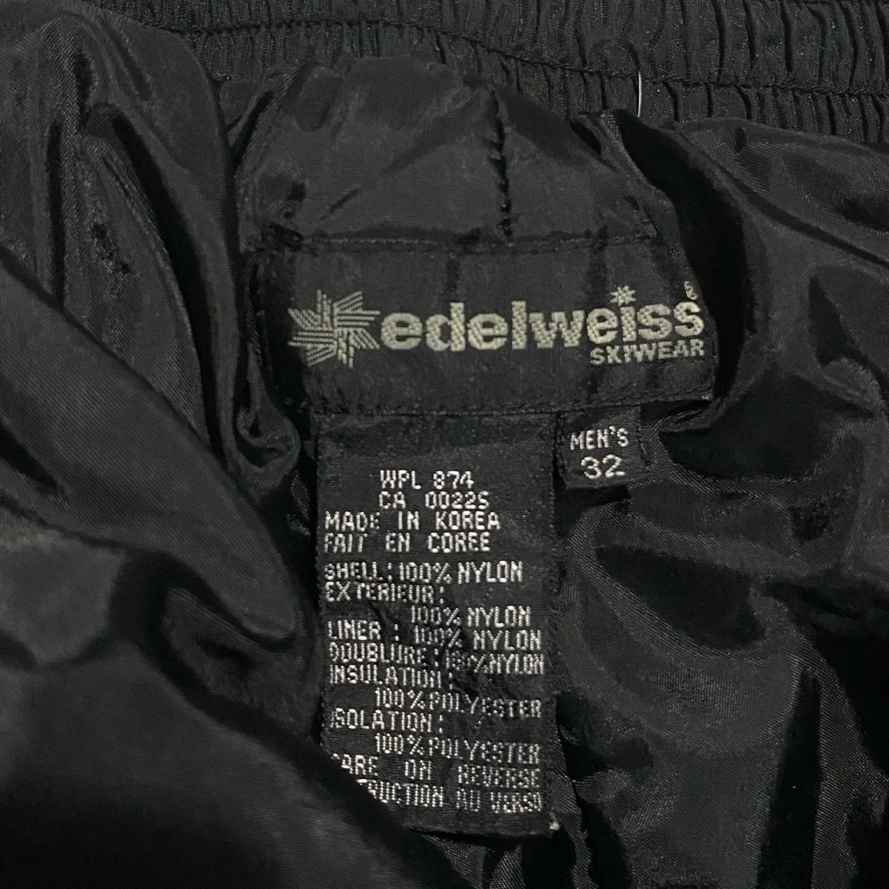 Men's Black Winter Pants by Edelweiss Skiwear